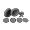 Luftwaffe – Zestaw kół do Focke-Wulf Fw 190 A-7/A-8/A-9, F-8, F-9, G-8, S-8 oraz Ta 152 – opona gładka – skala 1:33
